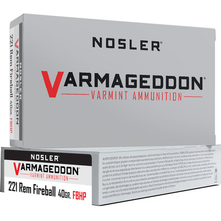 Nosler Varmageddon Flat Base Hollow Point 40 Grain .221 Remington Fireball 3100 fps