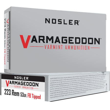 Nosler Varmageddon Flat Base Tipped 53 Grain .223 Remington 3350 fps