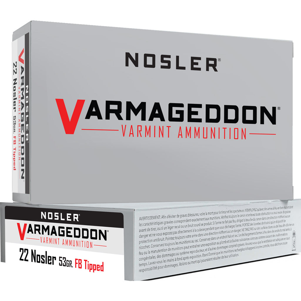 Nosler Varmageddon FB TIPPED 53 Grain .22 Nosler
