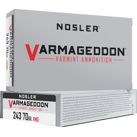Nosler Varmageddon .243 Winchester 70 grain FB TIPPED ammunition