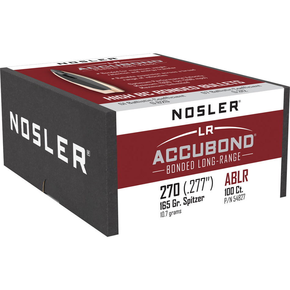 Nosler AccuBond Long Range Rifle Bullets .270 Cal .277" 165gr ABLR 100/ct