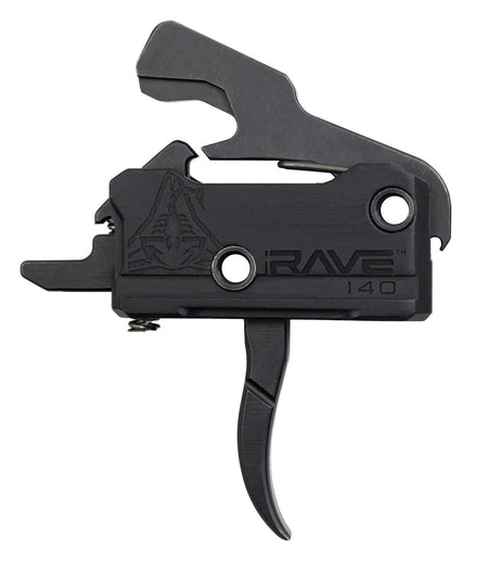 Rise Armament RA-140 Super Sporting Single-Stage Curved Trigger Black Hardcoat 3.50 lbs for AR Rifles
