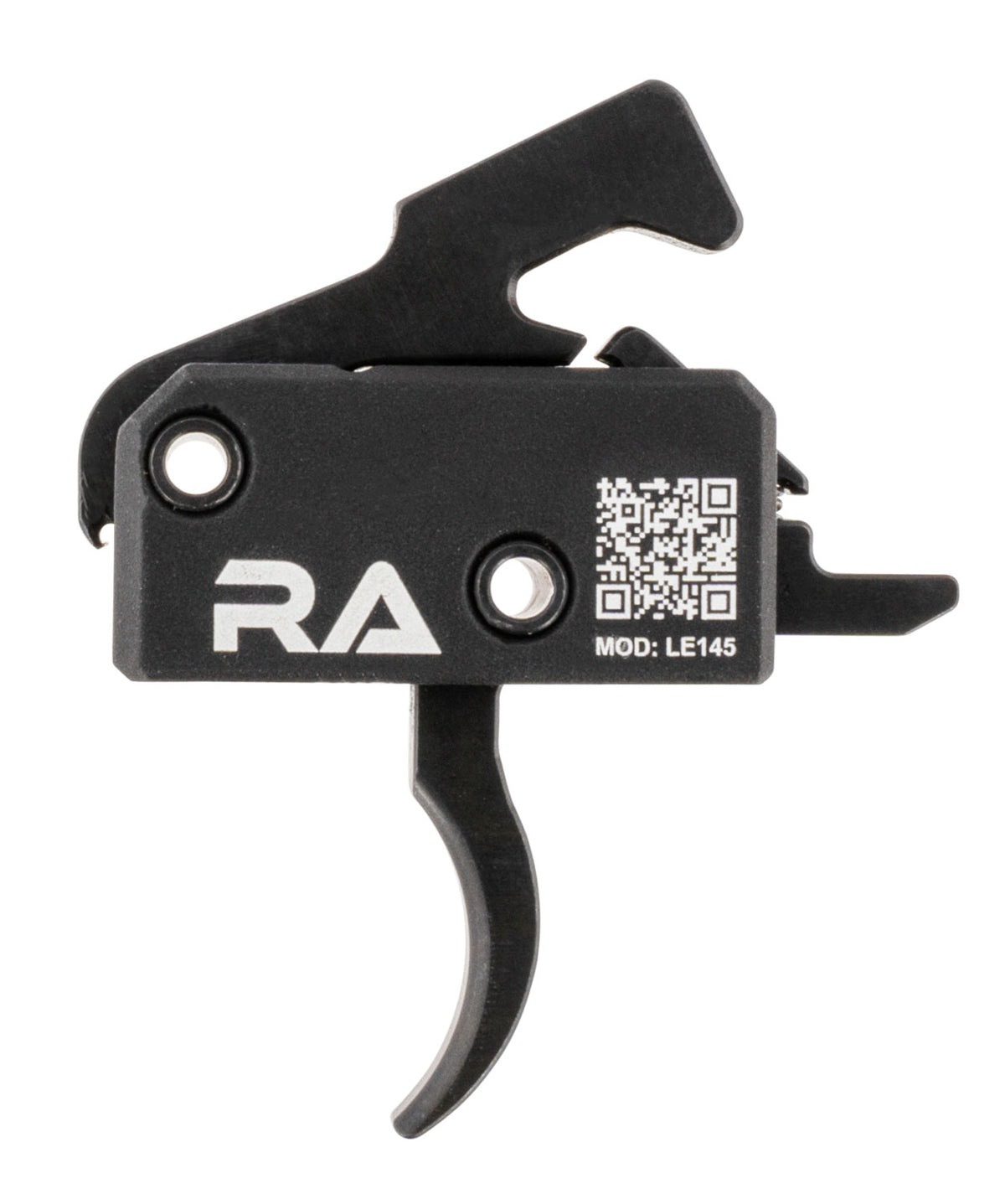 Rise Armament LE145 Tactical Curved Single-Stage Trigger Black Hardcoat Anodized 4.50 lbs for AR Rifles