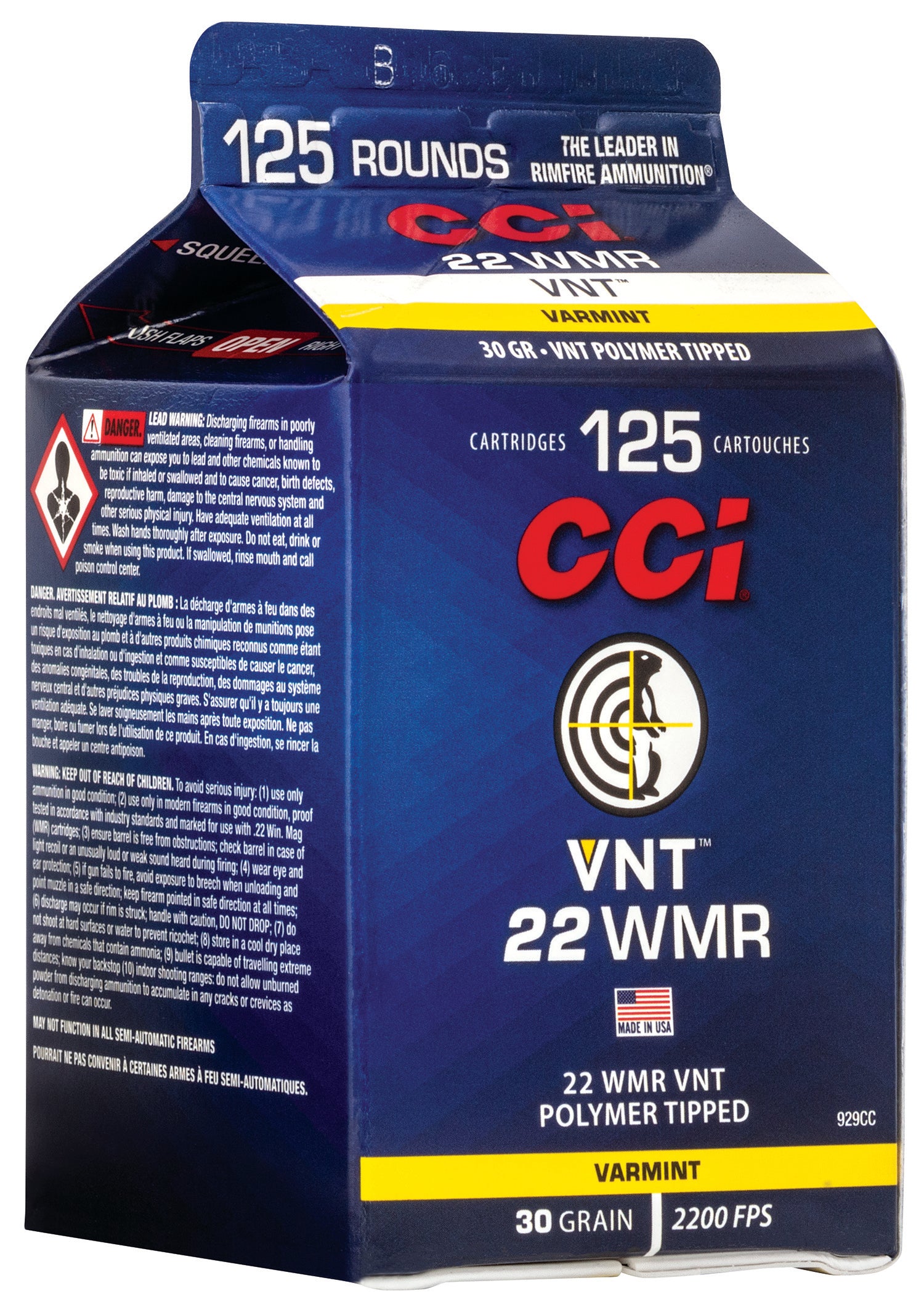 CCI Pour Pack Rimfire Ammo 22 WMR 30 gr. Varmint Tipped