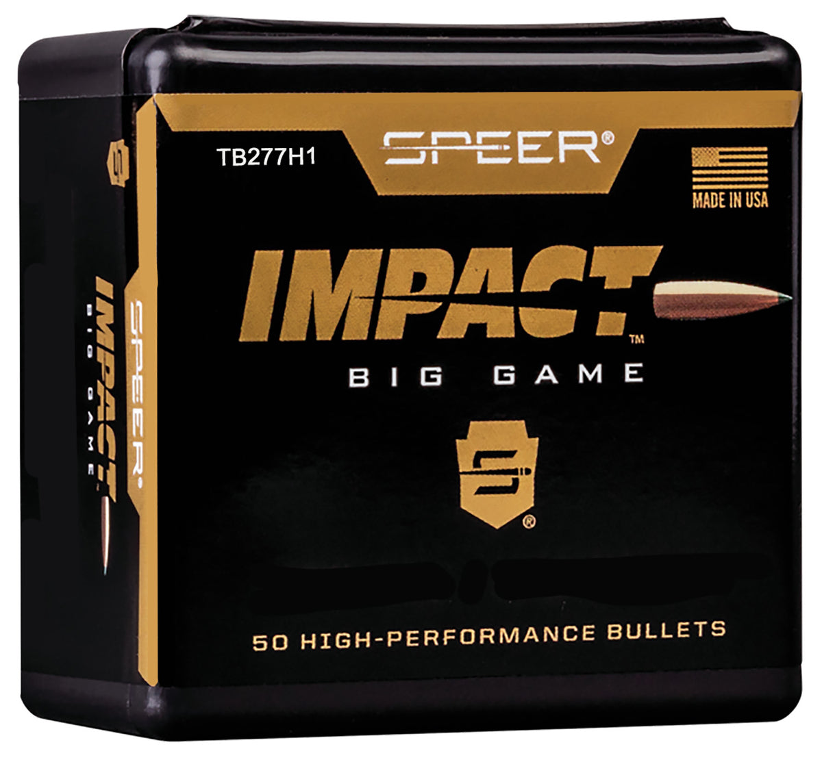 Speer TB277H1 Impact 277Cal 150gr Tipped Plated Reloading Bullets 50/Box