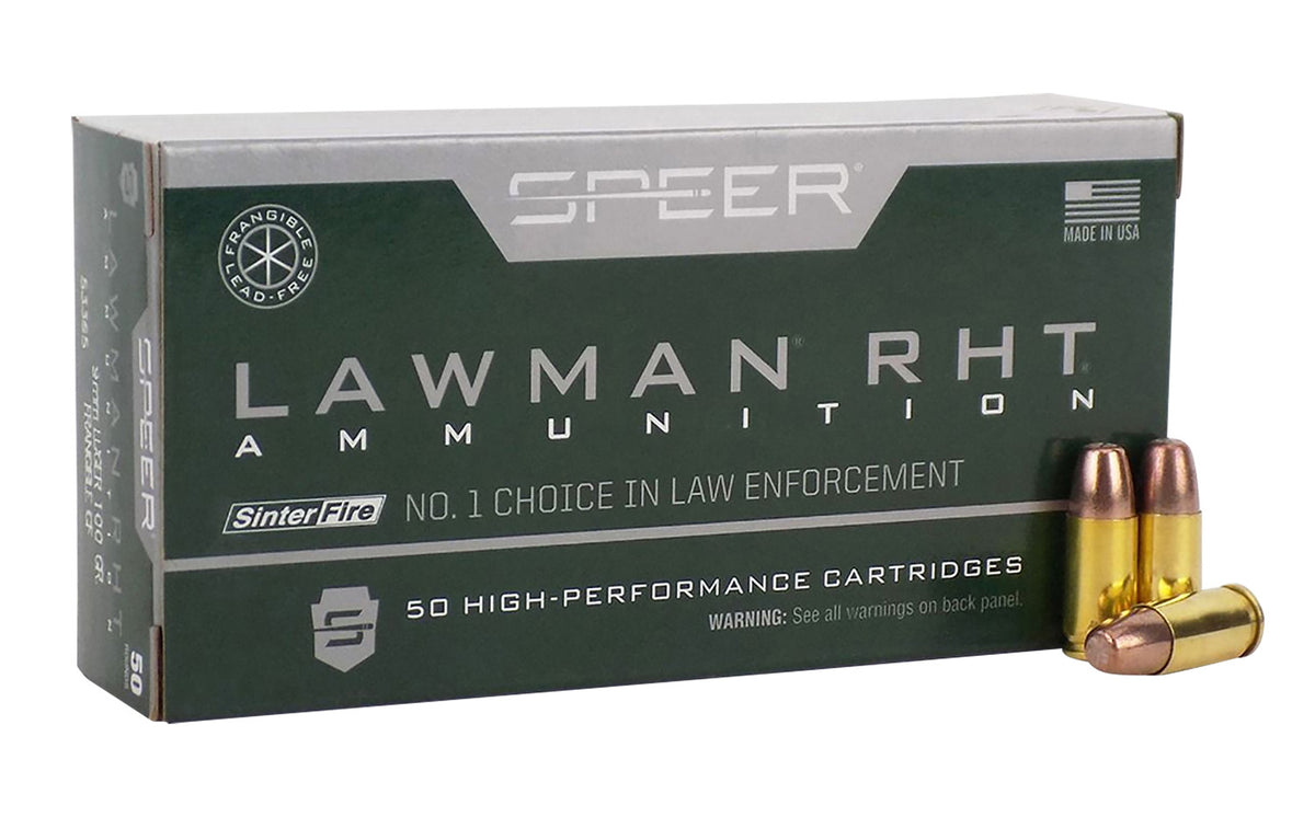 Speer Lawman RHT 9mm Luger / Parabellum 100 grain Frangible ammunition