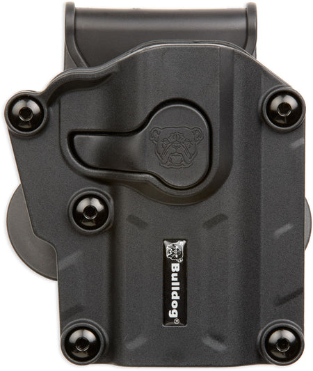Bulldog MX001 Outside The Waistband Multi-Fit Paddle Holster Black Polymer for Sig P320 S&W M&P Right Hand