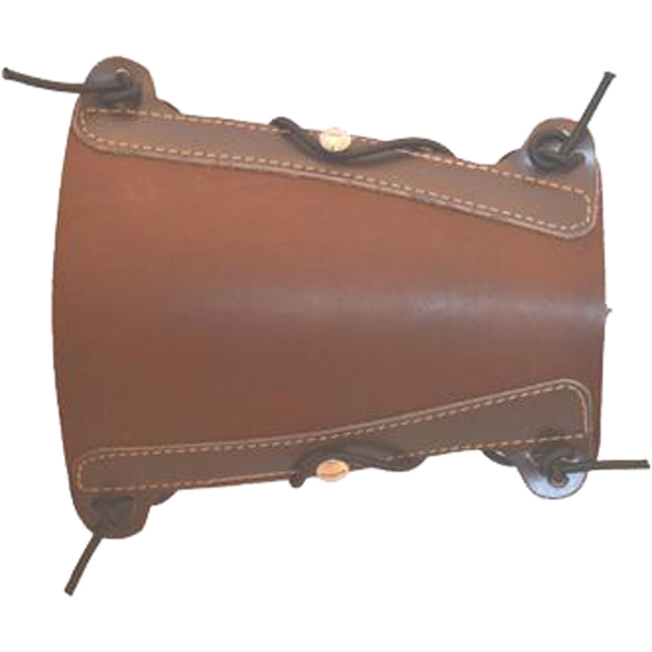 Bateman Traditional Archery Arm Guard Brown Leather 2 Elastic Strap