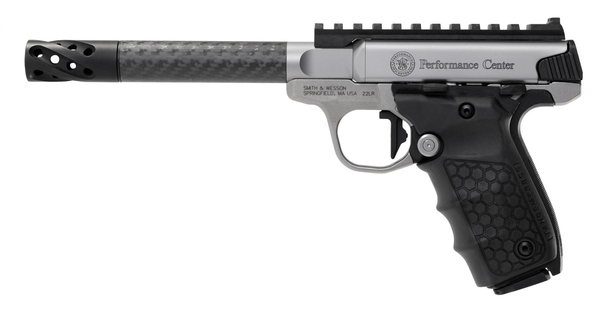 Smith & Wesson 12080 Performance Center Victory Target 22 LR 6" CF MB 10+1 Stainless Steel Tandemkross Black HiveGrip with Integrated Target Thumb Rest Grip