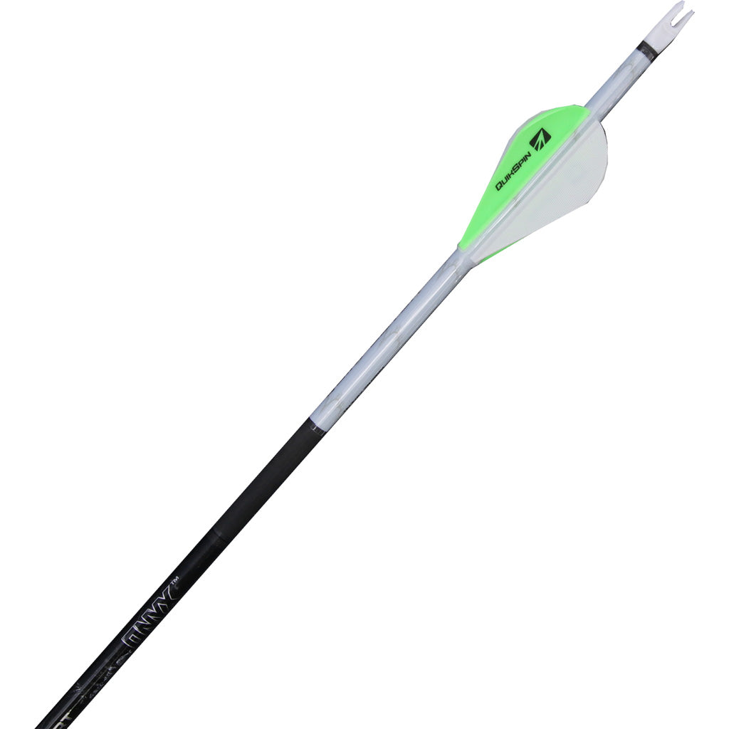 NAP Quikfletch Quickspin 4 Fletch White Green 2 in. 6 Pack