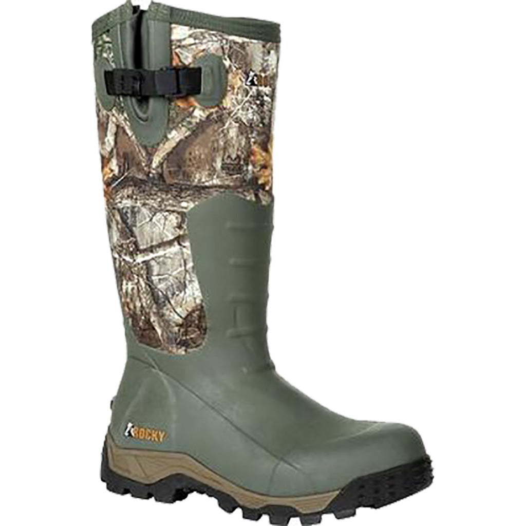 Rocky Sport Pro Rubber Boot with Arch Support Realtree Edge Size 13