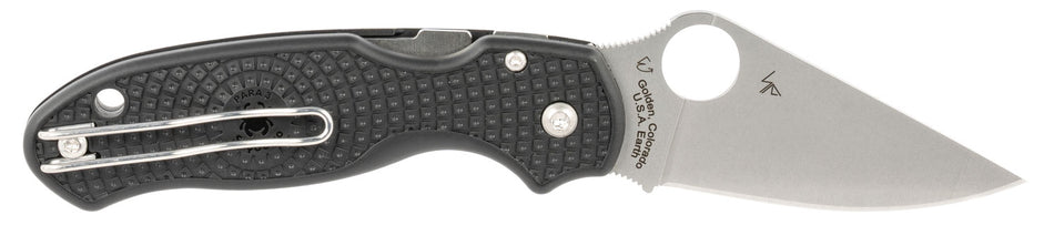 Spyderco Para 3 LW Folder 2.92" CTS BD1 SS Plain Blade Black Fiberglass Reinforced Nylon Handle C223PBK