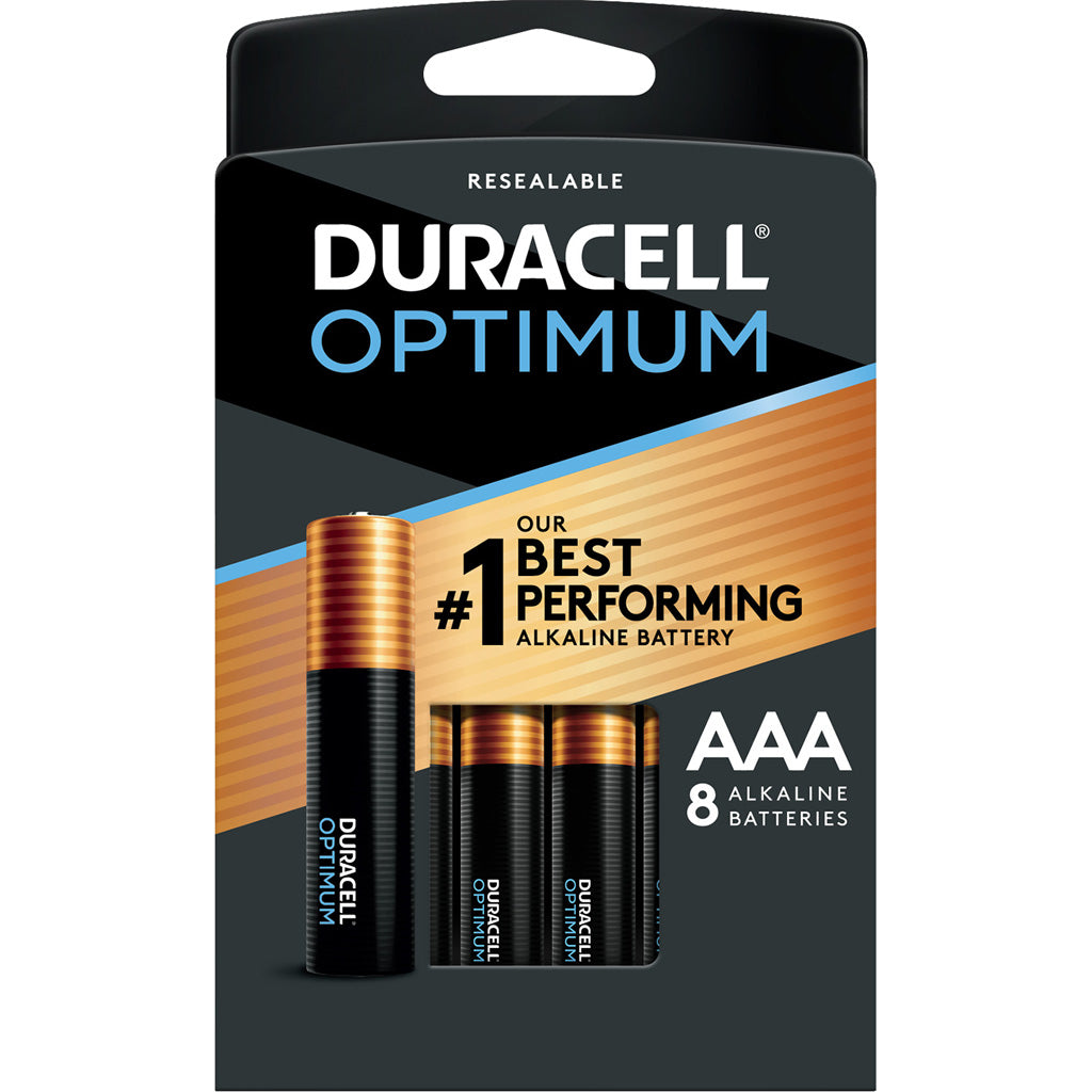 Duracell Optimum AAA 8-Count Batteries with Extra Power Technology