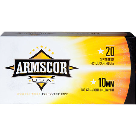 Armscor USA Competition Jacketed Hollow Point 180 Grain 10mm Auto 1143 fps