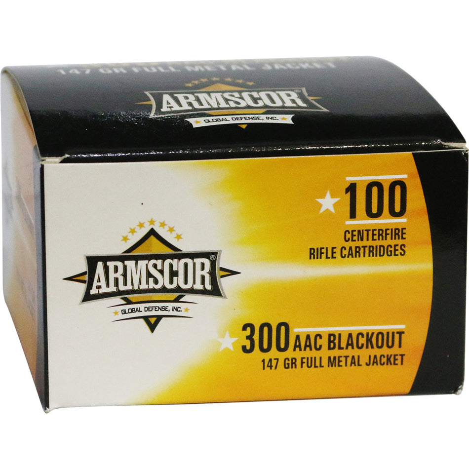 Armscor .300 AAC Blackout 147gr FMJ Rifle Ammunition