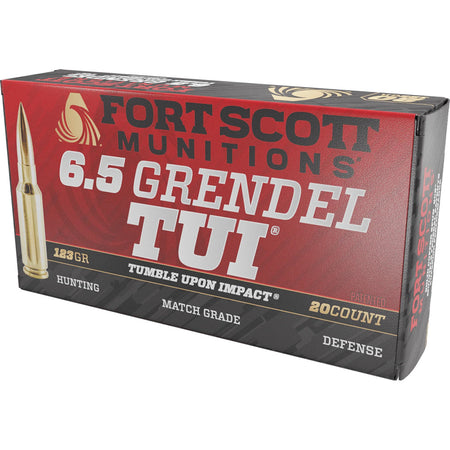 Fort Scott Munitions Tumble Upon Impact (TUI) Solid Copper Spun 123 Grain 6.5mm Grendel 2538 fps