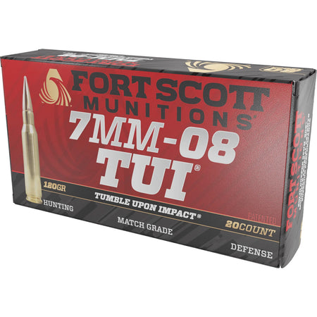 Fort Scott Munitions Tumble Upon Impact (TUI) Solid Copper Spun 120 Grain 7mm-08 Remington 3019 fps