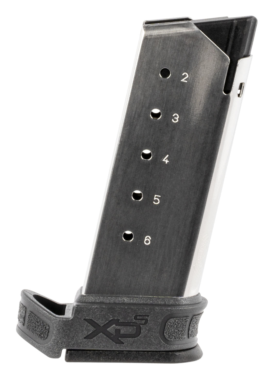 Springfield Armory XDSG5006Y .45 ACP 6-Round Stainless Steel Magazine with Gray Sleeve for XD-S Mod2