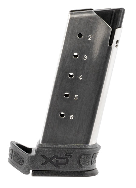 Springfield Armory XDSG5006Y .45 ACP 6-Round Stainless Steel Magazine with Gray Sleeve for XD-S Mod2