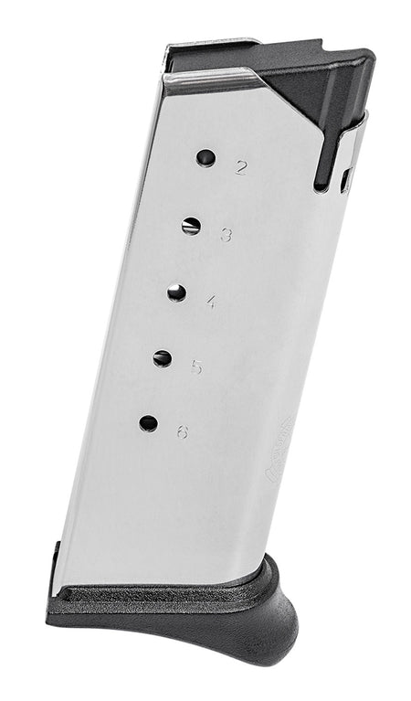Springfield Armory XDSG4006H .40 S&W 6-Round Hook Floor Plate Stainless Steel Pistol Magazine