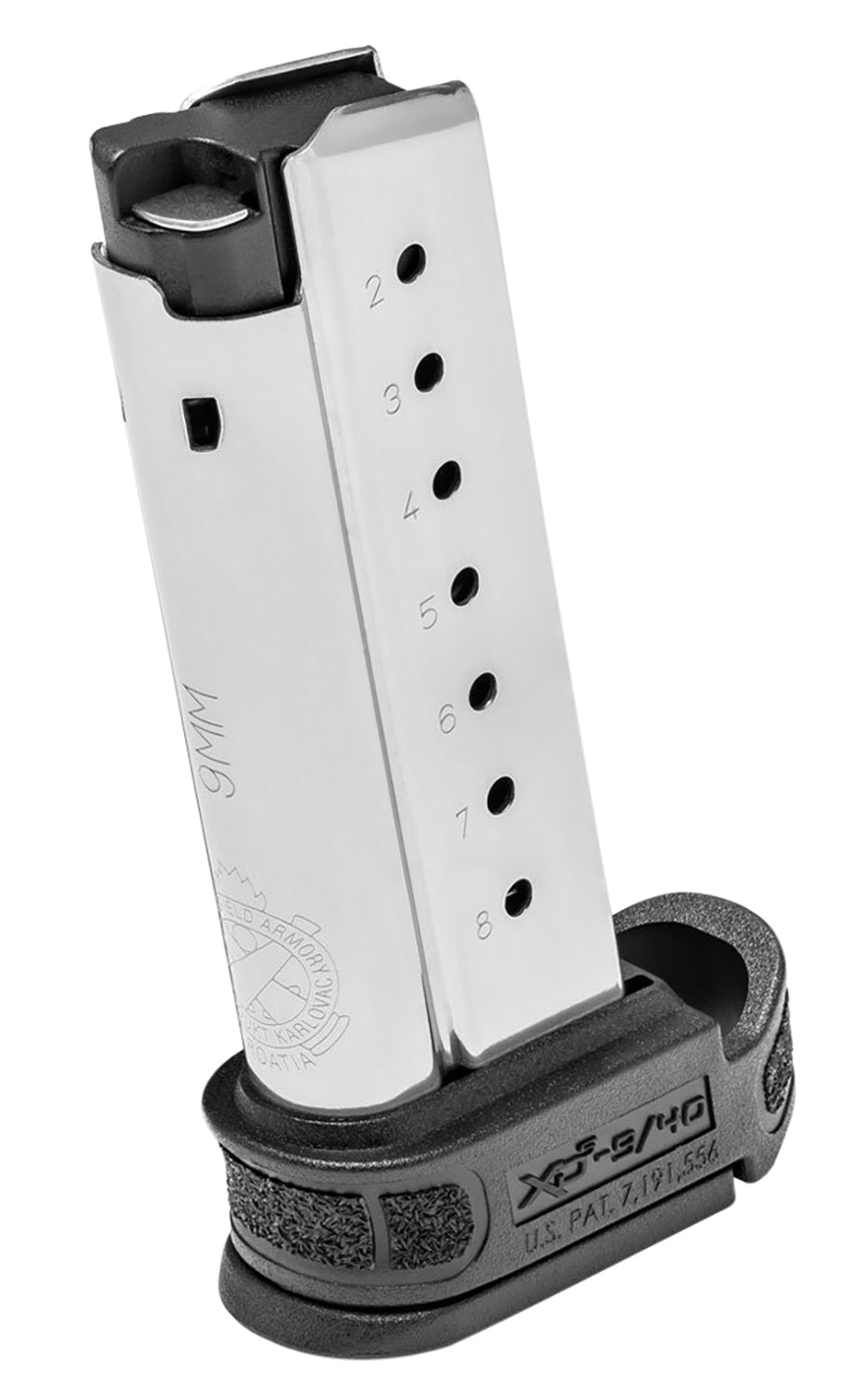 Springfield Armory XDSG09061 9mm Luger 9-Round Stainless Steel Magazine for XD-S Mod2