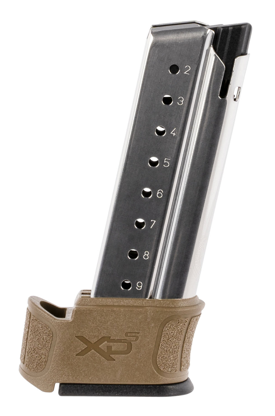 Springfield Armory XDSG09061FDE 9mm Luger 9-Round Stainless Steel Flat Dark Earth Magazine