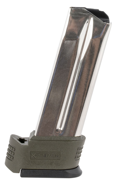 Springfield Armory XD0940GS .40 S&W 10-Round OD Green Sleeve Stainless Steel Magazine for XD Subcompact