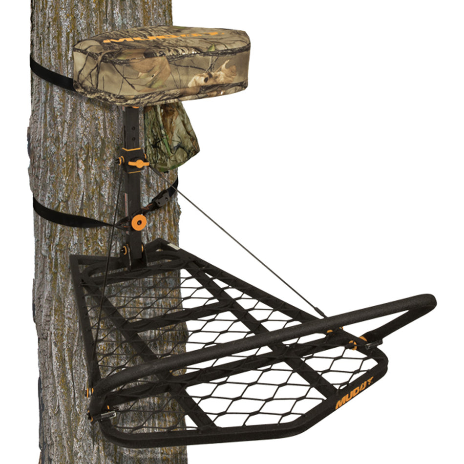Muddy Outfitter Hang On Treestand with Adjustable Footrest and Foam Seat
