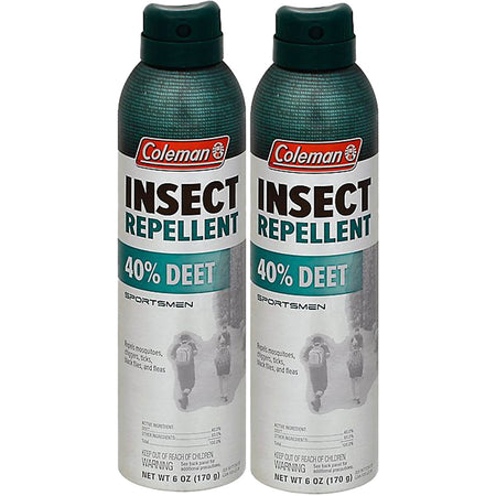 Coleman Sportsmen Two-Pack 40% DEET Unscented Insect Repellent 6oz Each
