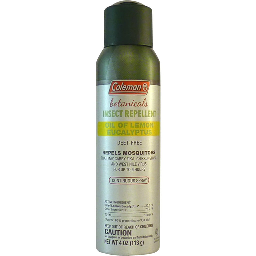 Coleman Botanicals DEET-Free Lemon Eucalyptus Insect Repellent 4oz Continuous Can