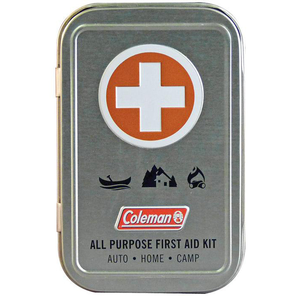Coleman Travel First Aid Tin 27pc with Bandages and Ointment