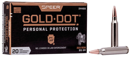 Speer Gold Dot Hollow Point Personal Protection .223 Remington 55 grain Soft Point ammunition