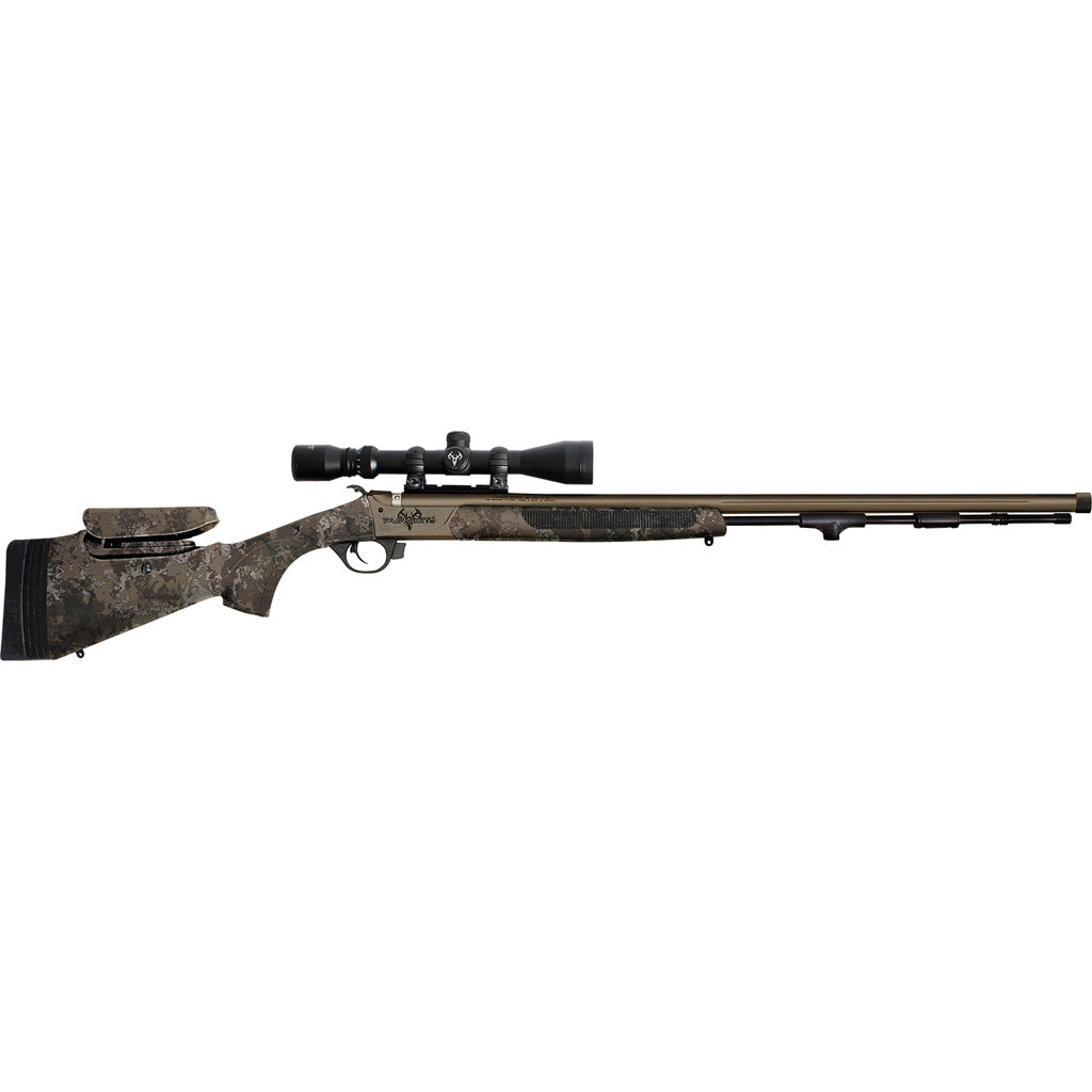 Traditions Pursuit XT Pro 50 Cal Tungsten Cerakote 26" Threaded Fluted VAPR Barrel Veil Alpine Adj. Cheek Stock Muzzleloader with Scope