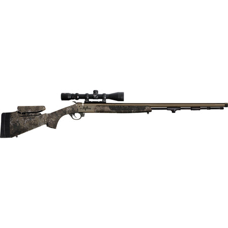 Traditions Pursuit XT Pro 50 Cal Tungsten Cerakote 26" Threaded Fluted VAPR Barrel Veil Alpine Adj. Cheek Stock Muzzleloader with Scope