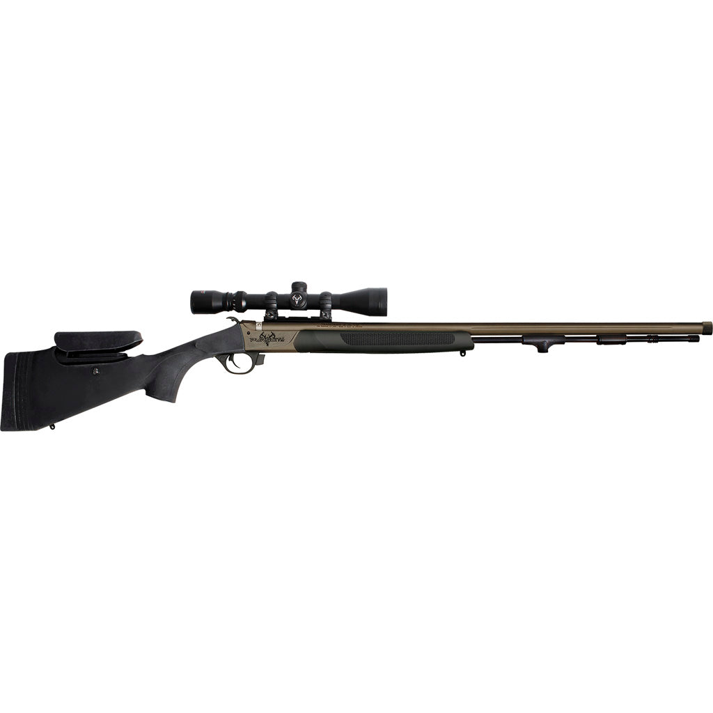 Traditions Pursuit XT Pro w/Scope .50 Cal Tungsten Cerakote 26-Inch Fluted Threaded VAPR Twist Barrel Black Adj Cheekpiece and LOP Synthetic Stock 3.5-10x44mm Duplex Reticle
