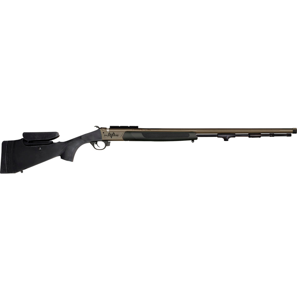 Traditions Pursuit XT Pro 45 Cal Muzzleloader Rifle Tungsten Cerakote 26" Fluted Threaded VAPR Twist Barrel Adjustable Cheek Piece LOP Black Synthetic Stock No Scope