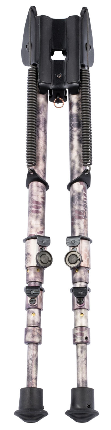 Harris 25C Non-Swivel Bipod with Stud Mount, 13.50"-27", Kryptek Highlander, Steel/Aluminum, Rubber Feet