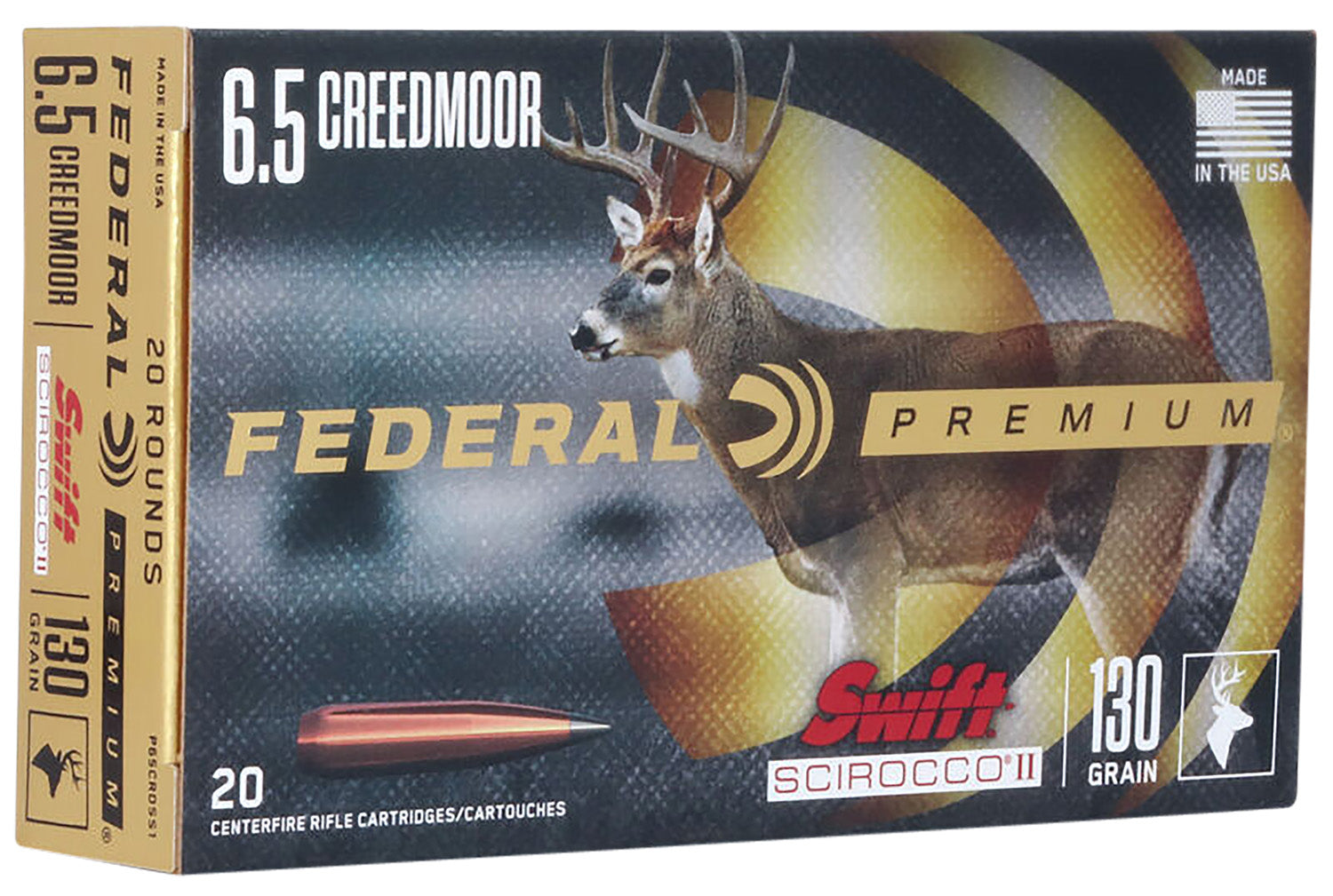 Federal Premium Swift Scirocco II 130 Grain 6.5mm Creedmoor 2800 fps