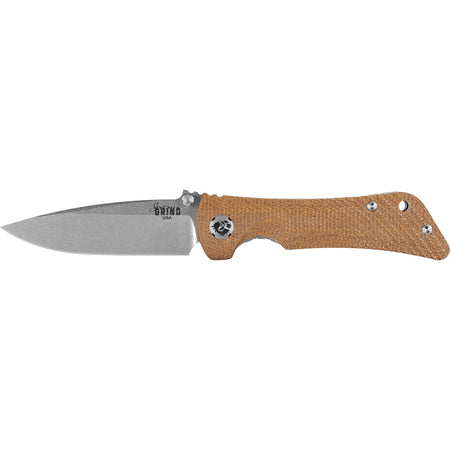 Southern Grind Spider Monkey 3.25 in. Satin Drop Point Folding Knife w/ Micarta Handle