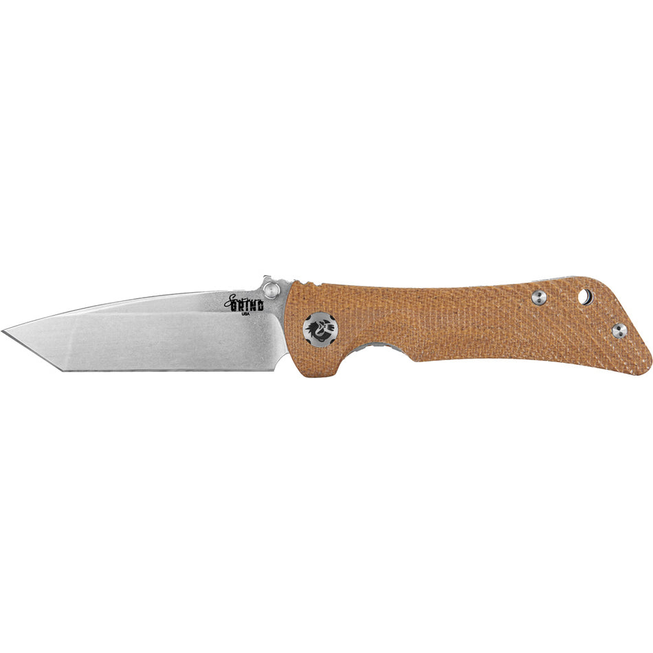 Southern Grind Spider Monkey 3.25 in. Satin Tanto Folding Knife w/ Micarta Handle