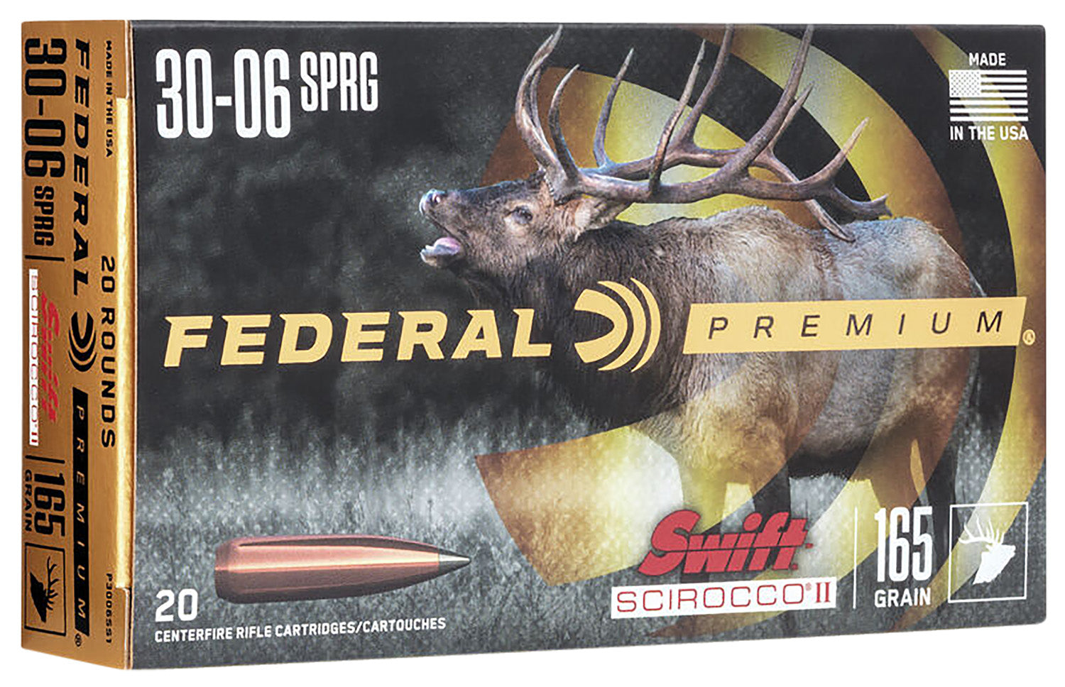 Federal Premium Swift Scirocco II 165 Grain .30-06 Springfield 2800 fps