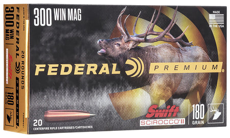 Federal Premium .300 Winchester Mag 180 grain Swift Scirocco II ammunition