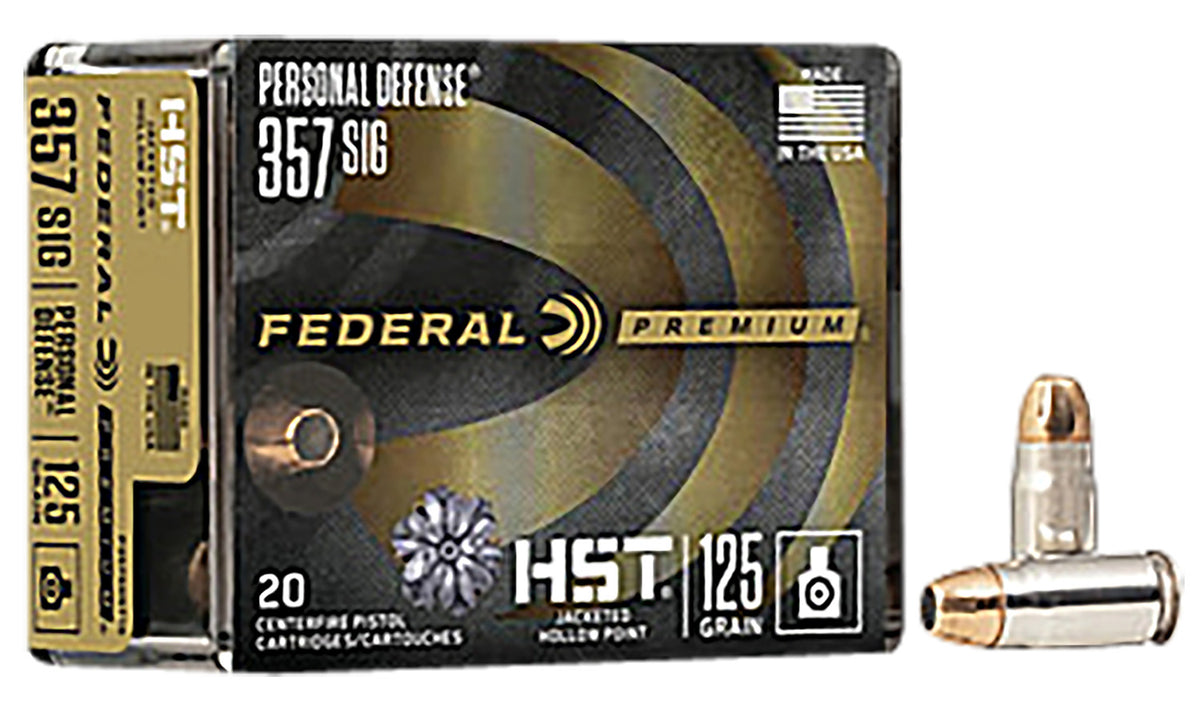 Federal Premium Personal Defense HST Jacketed Hollow Point 125 Grain .357 Sig 1360 fps