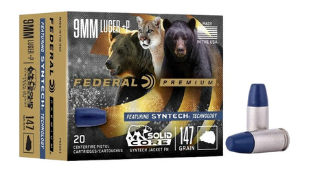 Federal Premium Solid Core Synthetic Flat Nose 165 Grain .40 S&W 1000 fps