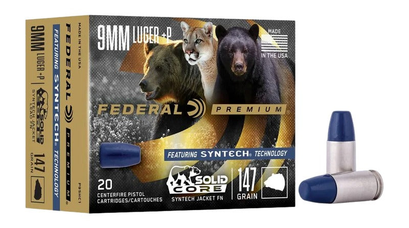 Federal Premium Solid Core Synthetic Flat Nose 165 Grain .40 S&W 1000 fps