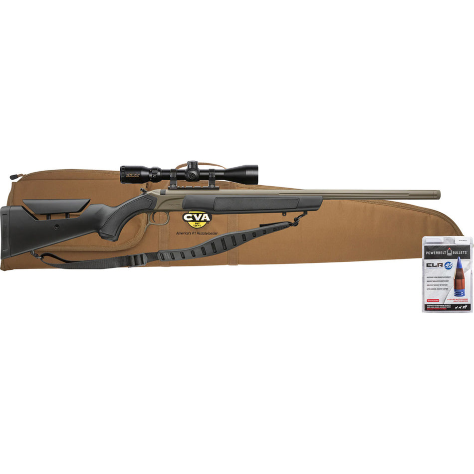 CVA Accura LR-X .45 Cal Muzzleloader 30 in. FDE/Black with Scope Package