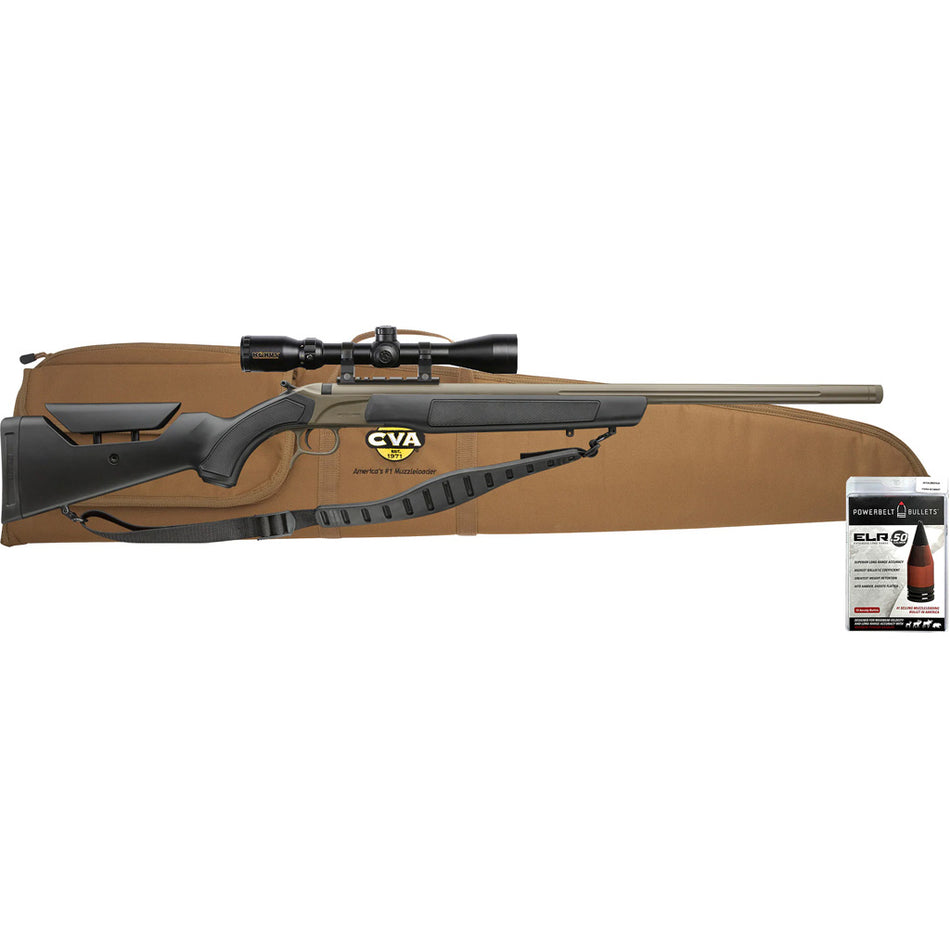 CVA Accura LR-X .50 Cal Muzzleloader 30 in. FDE/Black with Scope Package