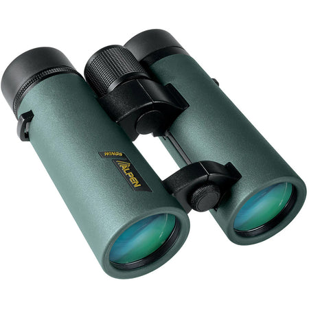 Alpen Wings Open-Bridge 10x42 BaK4 Binoculars, 347 ft FOV, Green