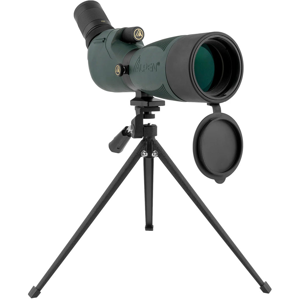 Alpen Kodiak Waterproof 20-60X60 Spotting Scope, 45 Degree Eyepiece with Case and Tripod, Green