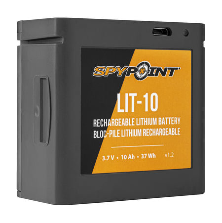 Spypoint LIT-10 Lithium Rechargeable Power Pack 10000mAh 3.7V Trail Camera Battery